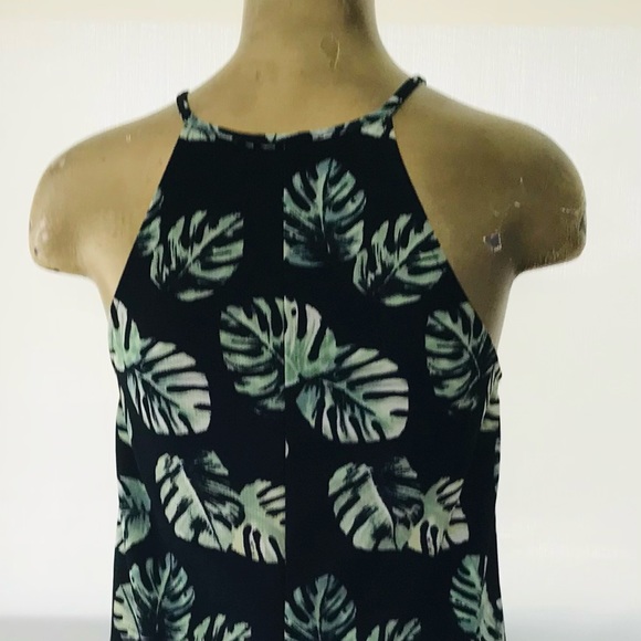 FOREVER 21 Pretty PALM LEAF Print Sun DRESS Small - Picture 10 of 15